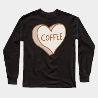 Coffee Love Heart Long Sleeve T-Shirt